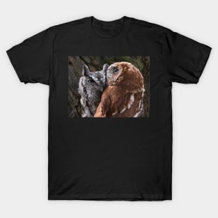 Screetch Owl Love Birds T-Shirt